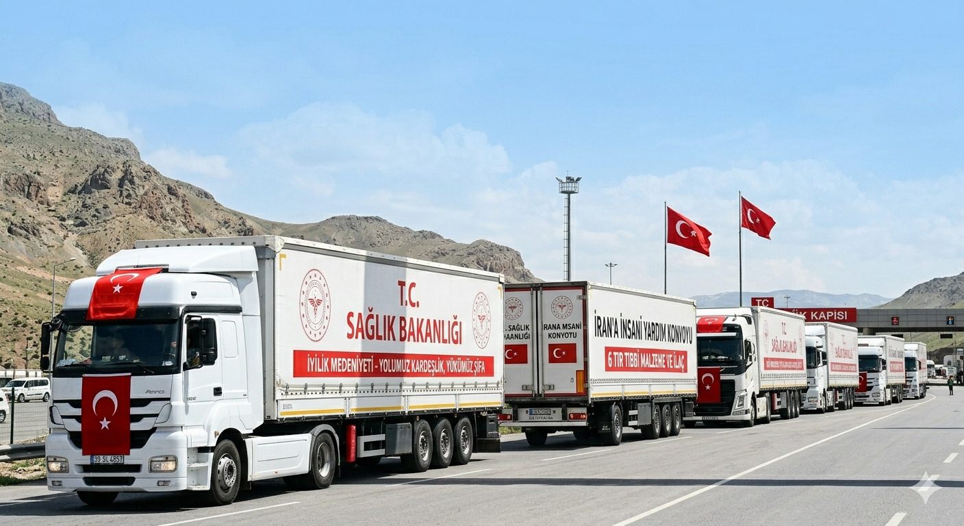 Türkiye’den İran’a 6 Tırlık Dev Sağlık Yardımı